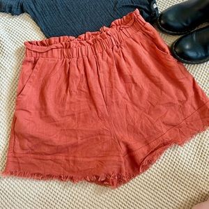 Women’s Burnt Shorts. Rust Color. New with tags. Pockets.